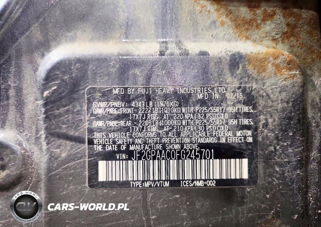 2015 Subaru Xv Crosstrek VIN:JF2GPAAC0FG245701 - 13