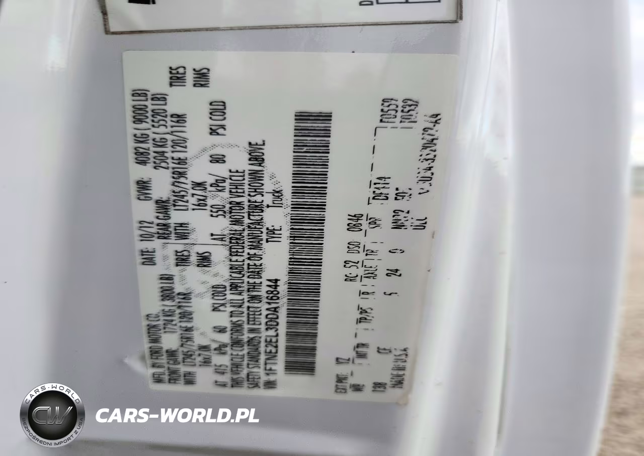 2013 Ford Econoline E250 Van VIN:1FTNE2EL3DDA16844 - 12