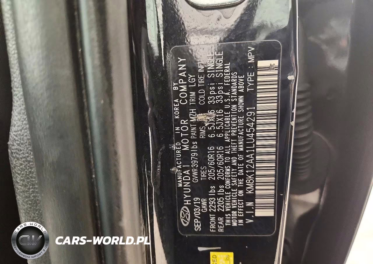 2020 Hyundai Kona Se VIN:KM8K12AA1LU454291 - 13