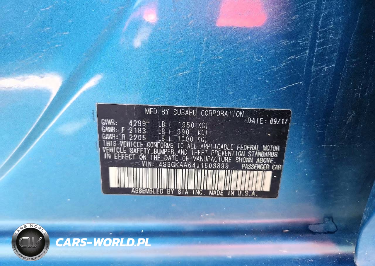 2018 Subaru Impreza VIN:4S3GKAA64J1603899 - 12