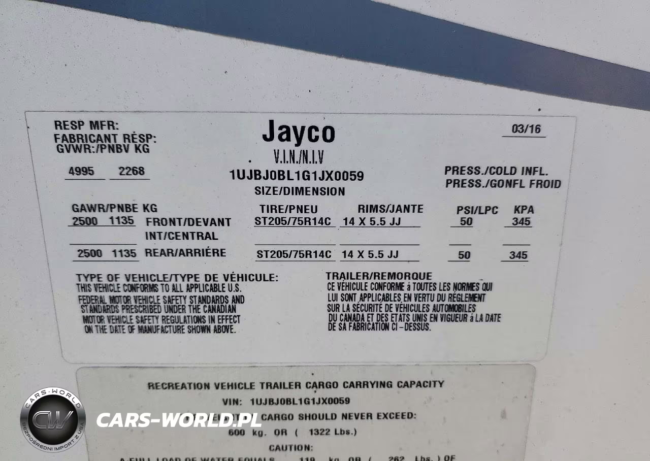 2016 Jayco Jay Series VIN:1UJBJ0BL1G1JX0059 - 10
