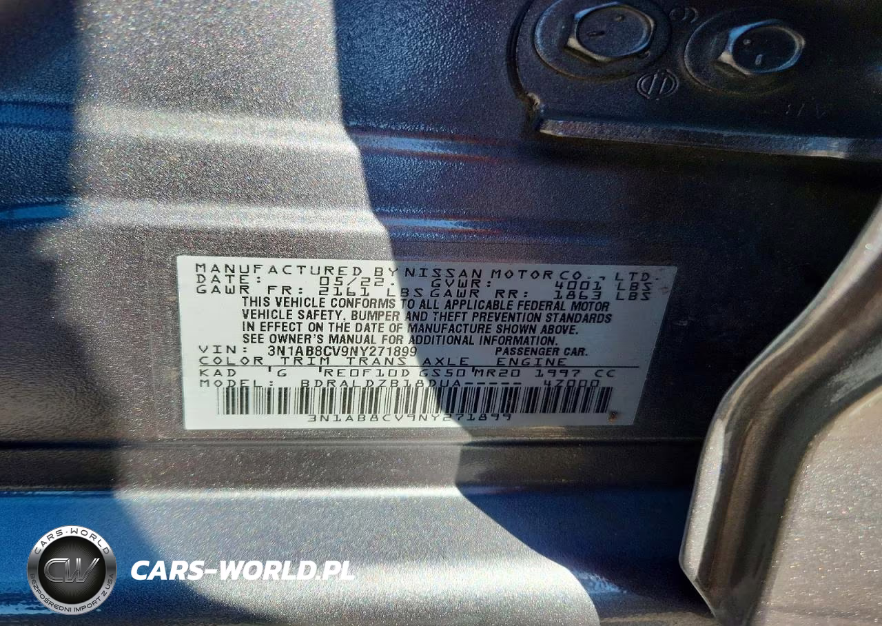 2022 Nissan Sentra Sv VIN:3N1AB8CV9NY271899 - 12
