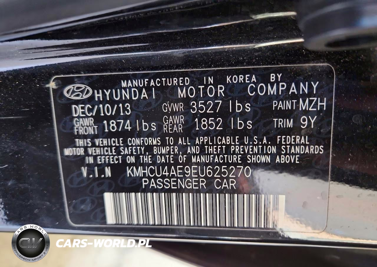 2014 Hyundai Accent Gls VIN:KMHCU4AE9EU625270 - 12