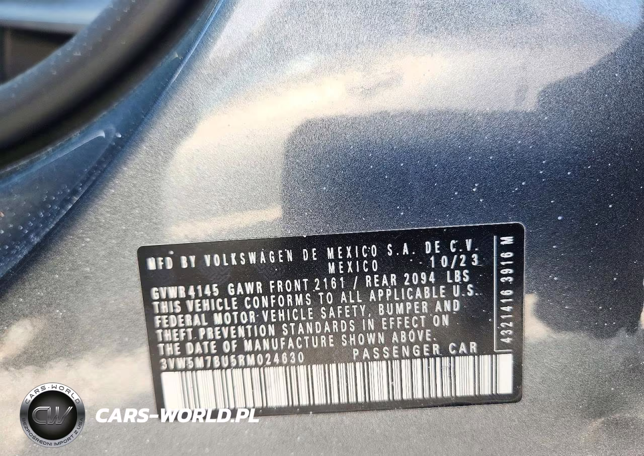 2024 Volkswagen Jetta S VIN:3VW5M7BU5RM024630 - 12