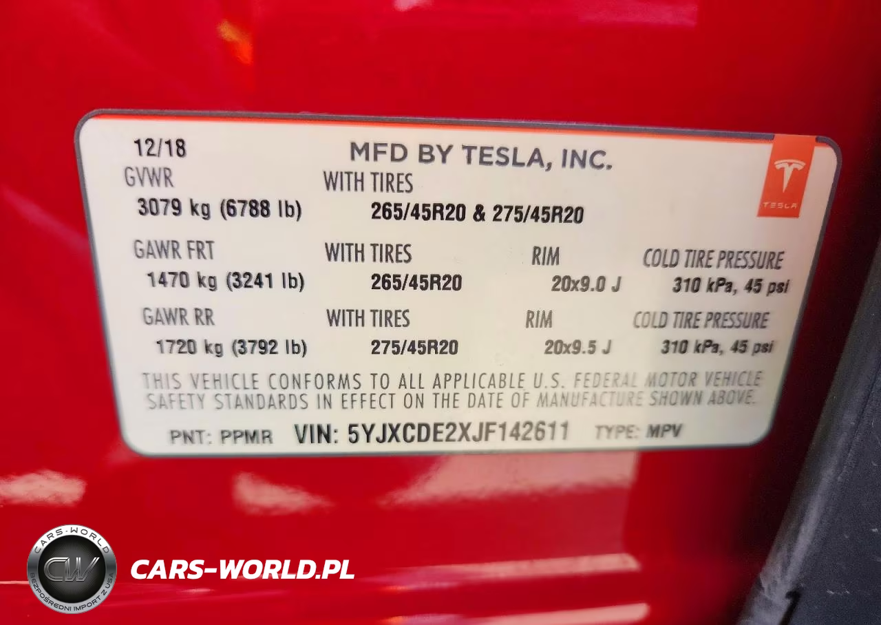2018 Tesla Model X VIN:5YJXCDE2XJF142611 - 12