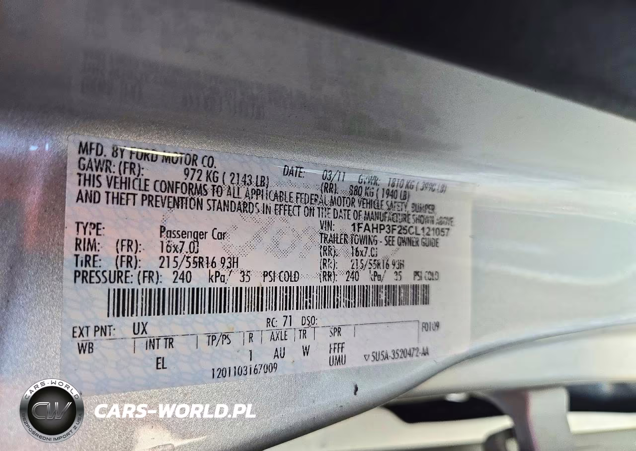 2012 Ford Focus Se VIN:1FAHP3F25CL121057 - 12