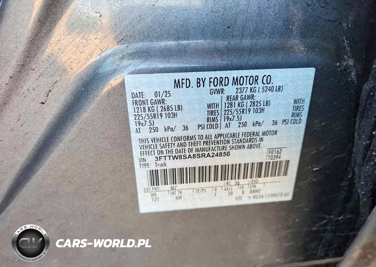 2025 Ford Maverick Lariat VIN:3FTTW8SA8SRA24856 - 12