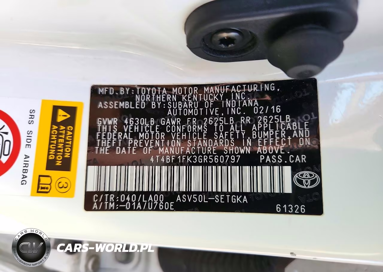 2016 Toyota Camry Xle VIN:4T4BF1FK3GR560797 - 12