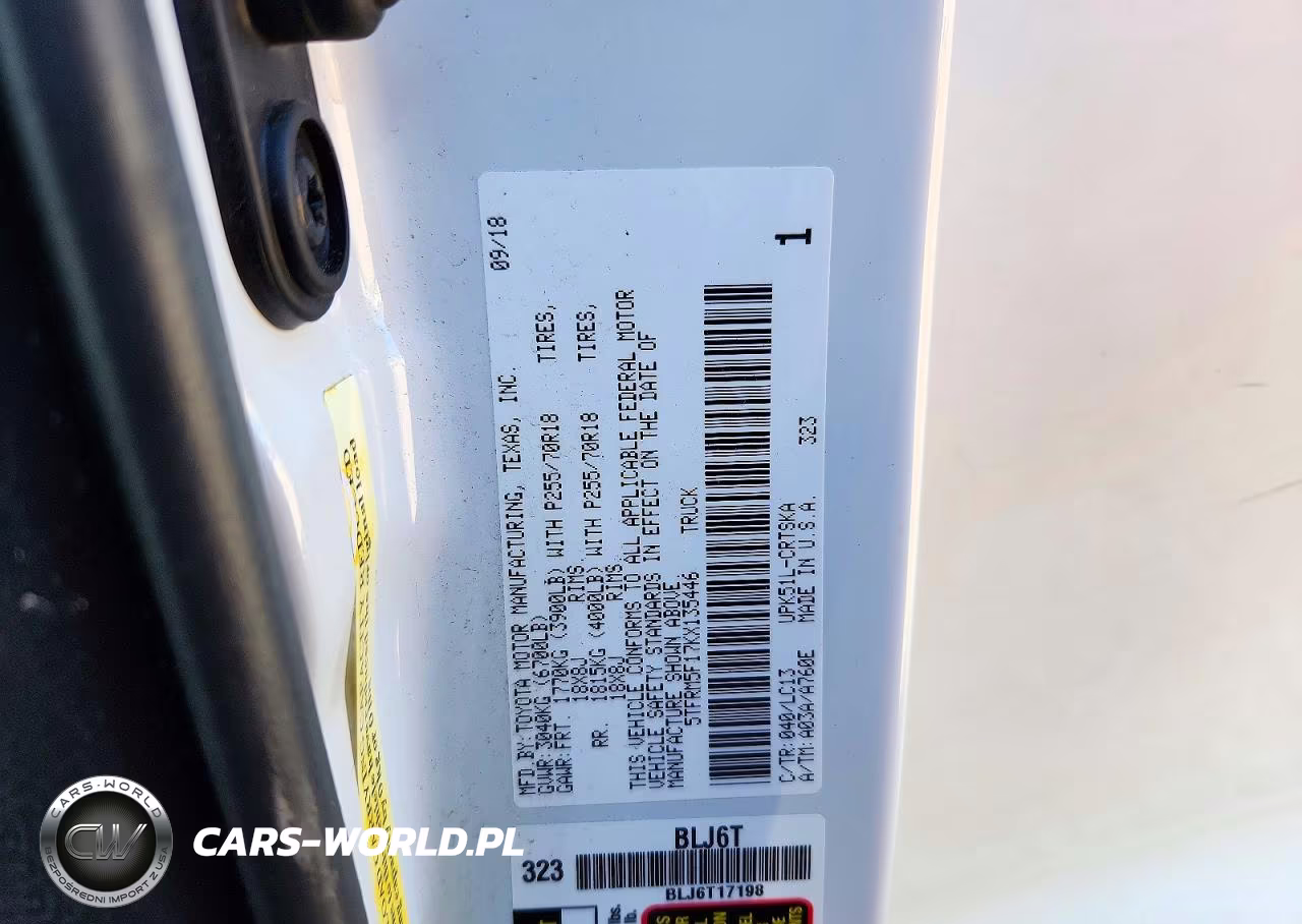 2019 Toyota Tundra Sr VIN:5TFRM5F17KX135446 - 13