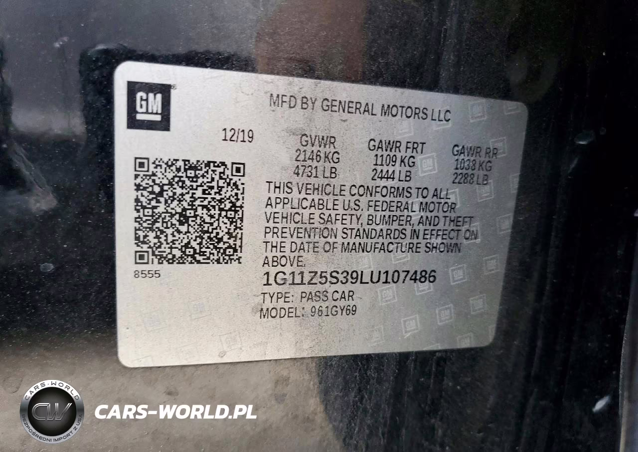 2020 Chevrolet Impala Lt VIN:1G11Z5S39LU107486 - 12
