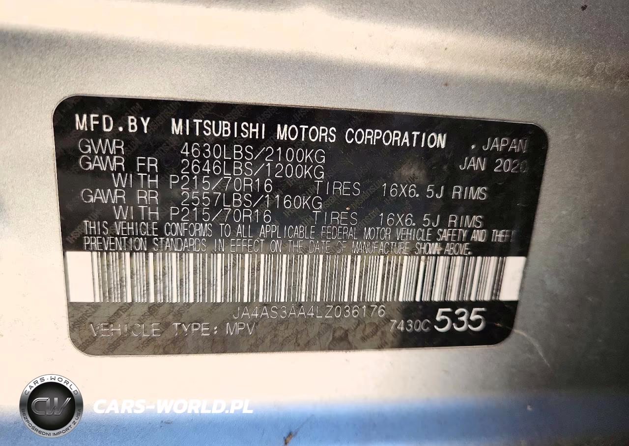 2020 Mitsubishi Eclipse Cross Es VIN:JA4AS3AA4LZ036176 - 13