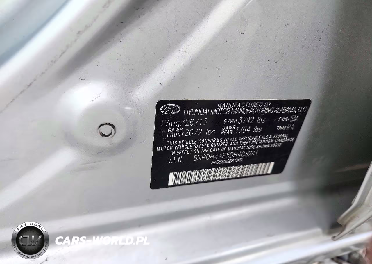 2013 Hyundai Elantra Gls VIN:5NPDH4AE5DH408241 - 12