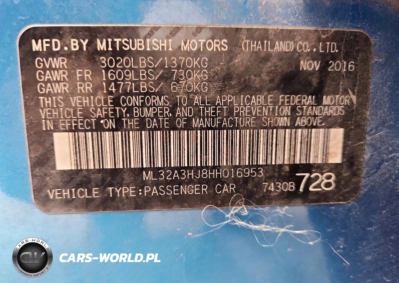 2017 Mitsubishi Mirage Es VIN:ML32A3HJ8HH016953 - 12
