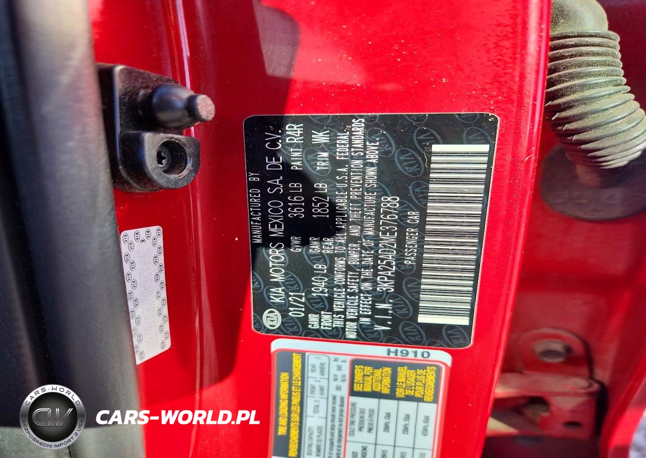 2021 Kia Rio 5-Door S VIN:3KPA25AD2ME376788 - 12