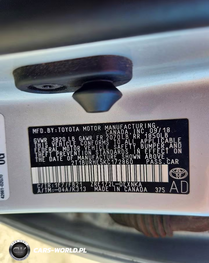 2019 Toyota Corolla Le VIN:2T1BURHE5KC172860 - 13