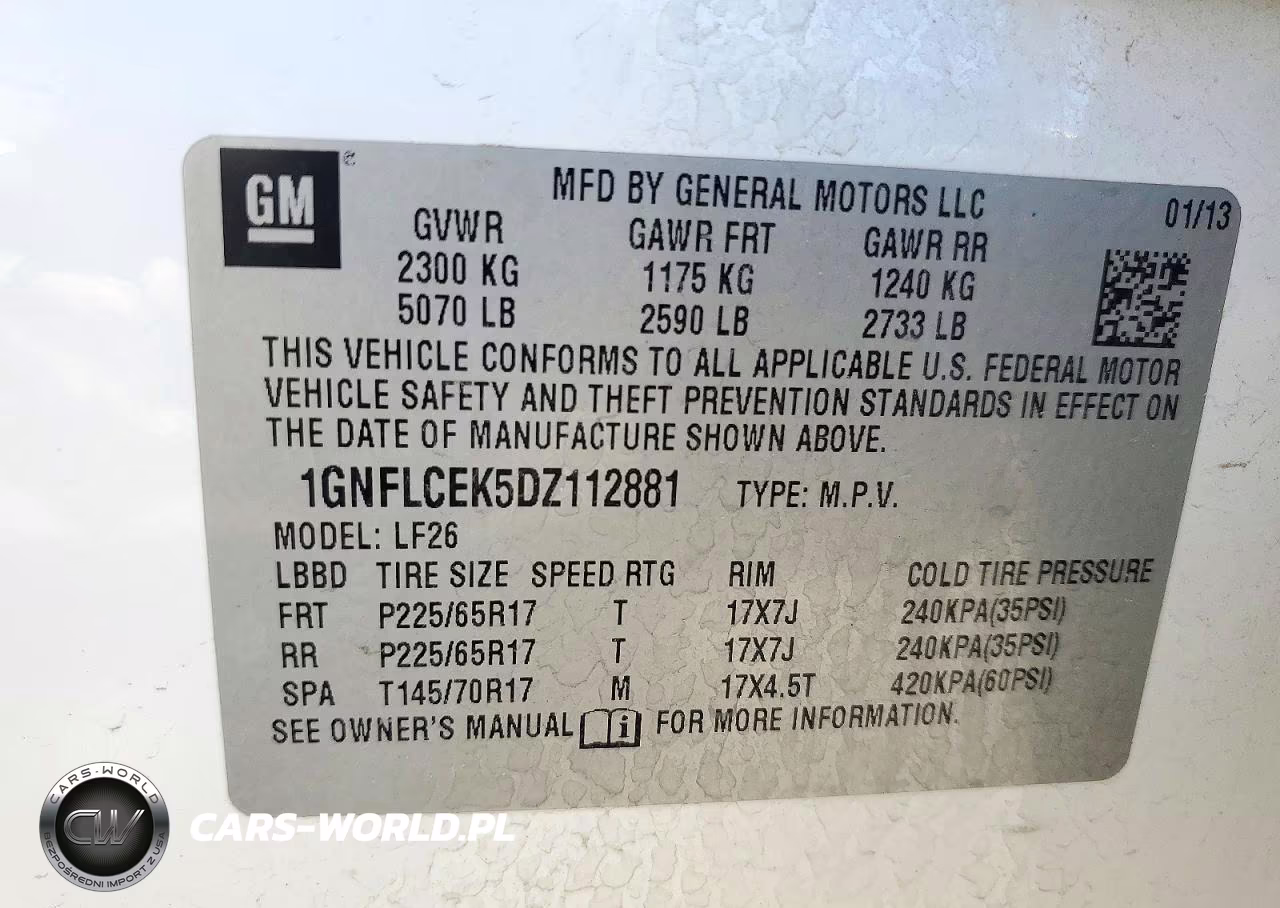 2013 Chevrolet Equinox Ls VIN:1GNFLCEK5DZ112881 - 13