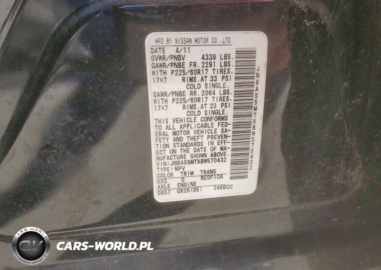 2011 Nissan Rogue S VIN:JN8AS5MTXBW570432 - 13