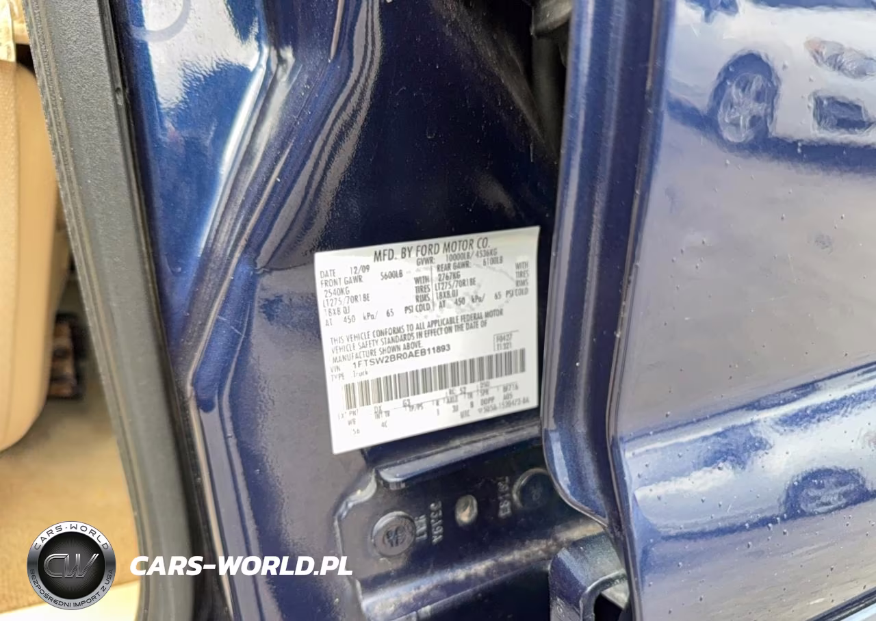 2010 Ford F250 Super Duty VIN:1FTSW2BR0AEB11893 - 10