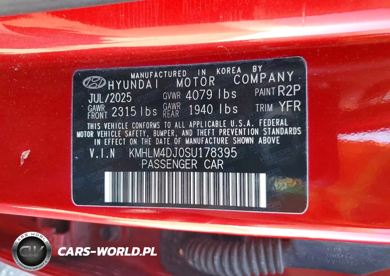 2025 Hyundai Elantra Hybrid Blue VIN:KMHLM4DJ0SU178395 - 12