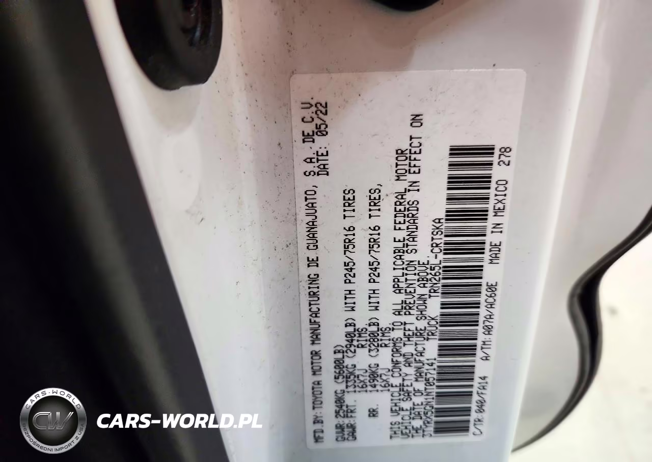 2022 Toyota Tacoma Sr VIN:3TYRX5GN1NT057141 - 12