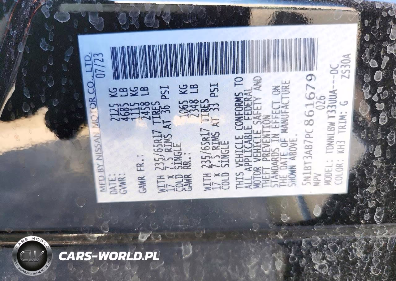 2023 Nissan Rogue S VIN:5N1BT3AB7PC861679 - 12