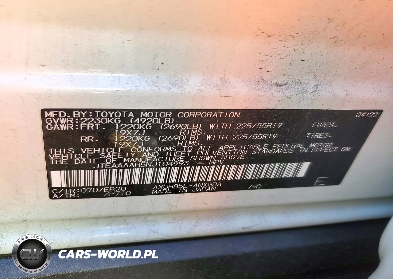 2022 Toyota Venza Xle VIN:JTEAAAAH5NJ104993 - 13