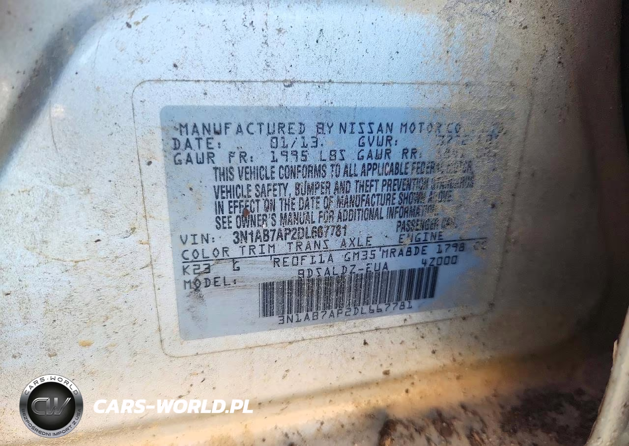 2013 Nissan Sentra S VIN:3N1AB7AP2DL667781 - 13