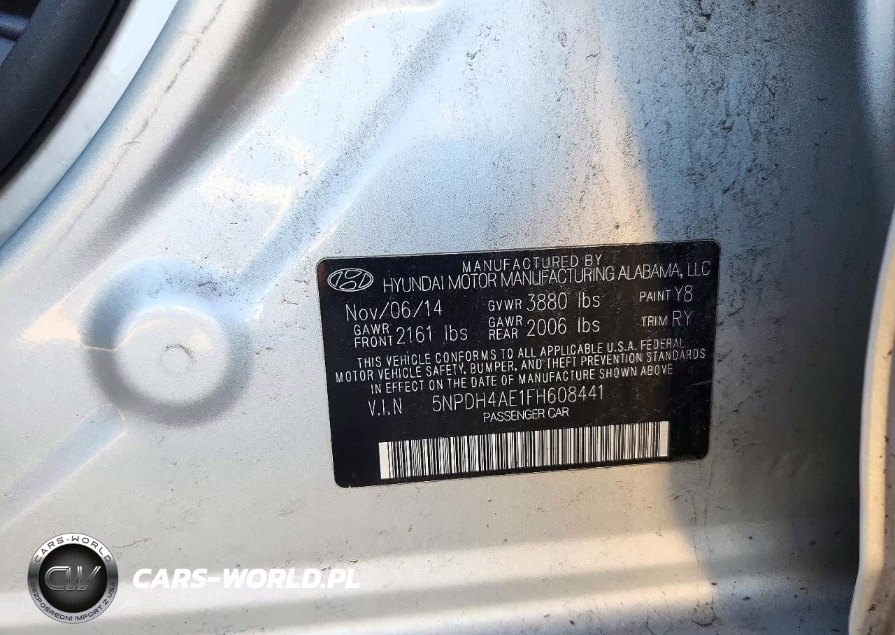 2015 Hyundai Elantra Se VIN:5NPDH4AE1FH608441 - 12