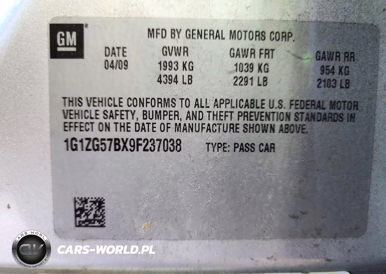 2009 Chevrolet Malibu Ls VIN:1G1ZG57BX9F237038 - 12