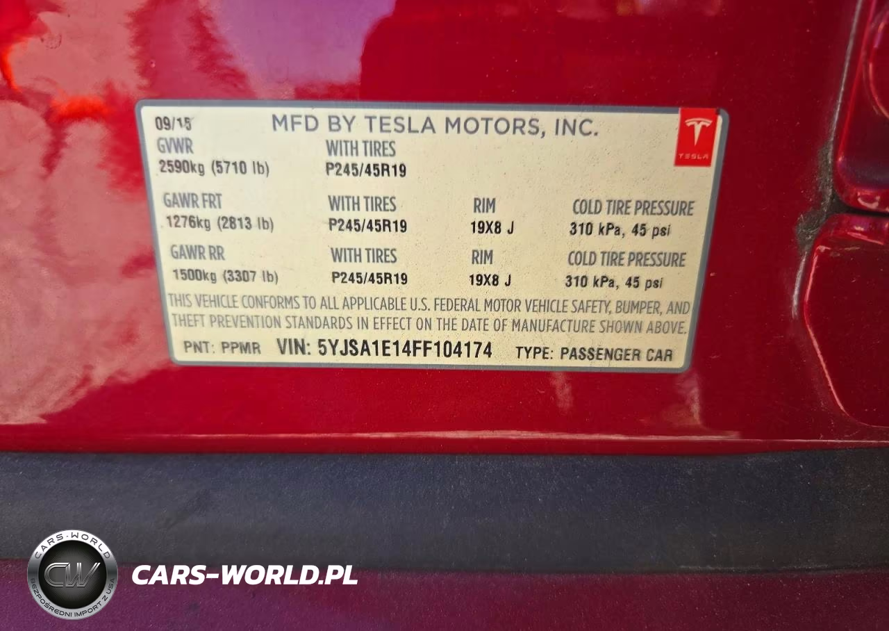 2015 Tesla Model S 70 VIN:5YJSA1E14FF104174 - 12
