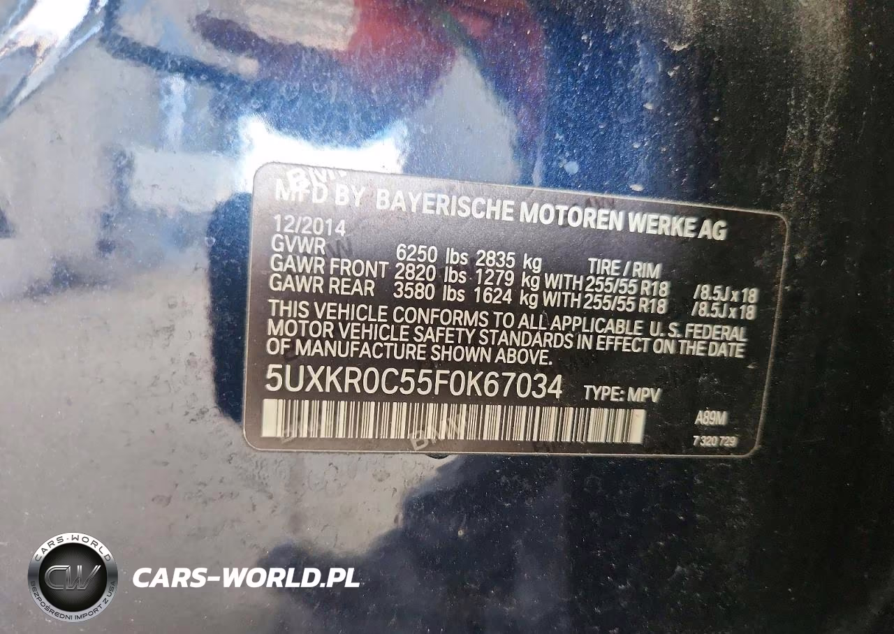 2015 BMW X5 xDrive35I VIN:5UXKR0C55F0K67034 - 13