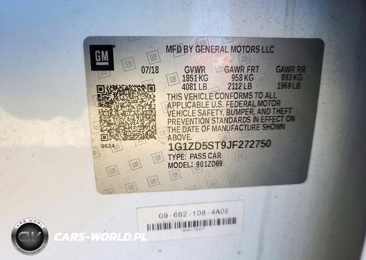 2018 Chevrolet Malibu Lt VIN:1G1ZD5ST9JF272750 - 13