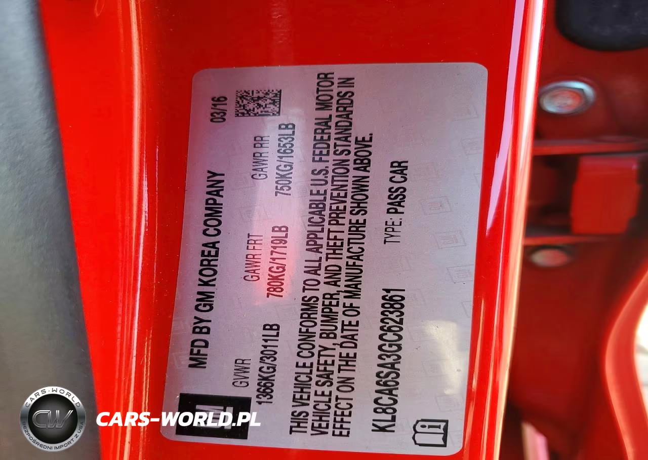 2016 Chevrolet Spark Ls VIN:KL8CA6SA3GC623861 - 12