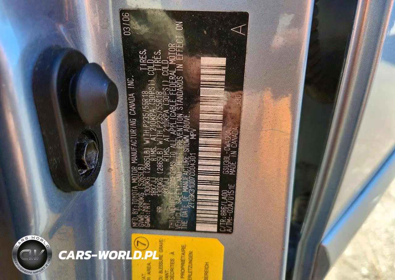 2007 Lexus Rx 350 VIN:2T2GK31U07C004301 - 13