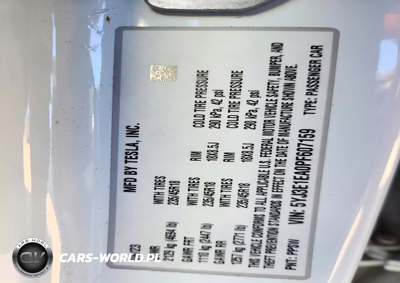 2023 Tesla Model 3 VIN:5YJ3E1EA0PF607159 - 13