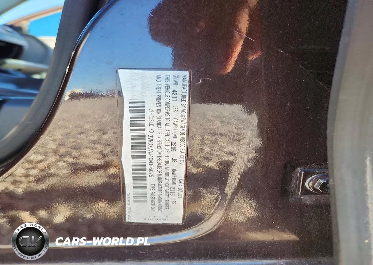 2012 Volkswagen Jetta Se VIN:3VWDX7AJ4CM305075 - 12