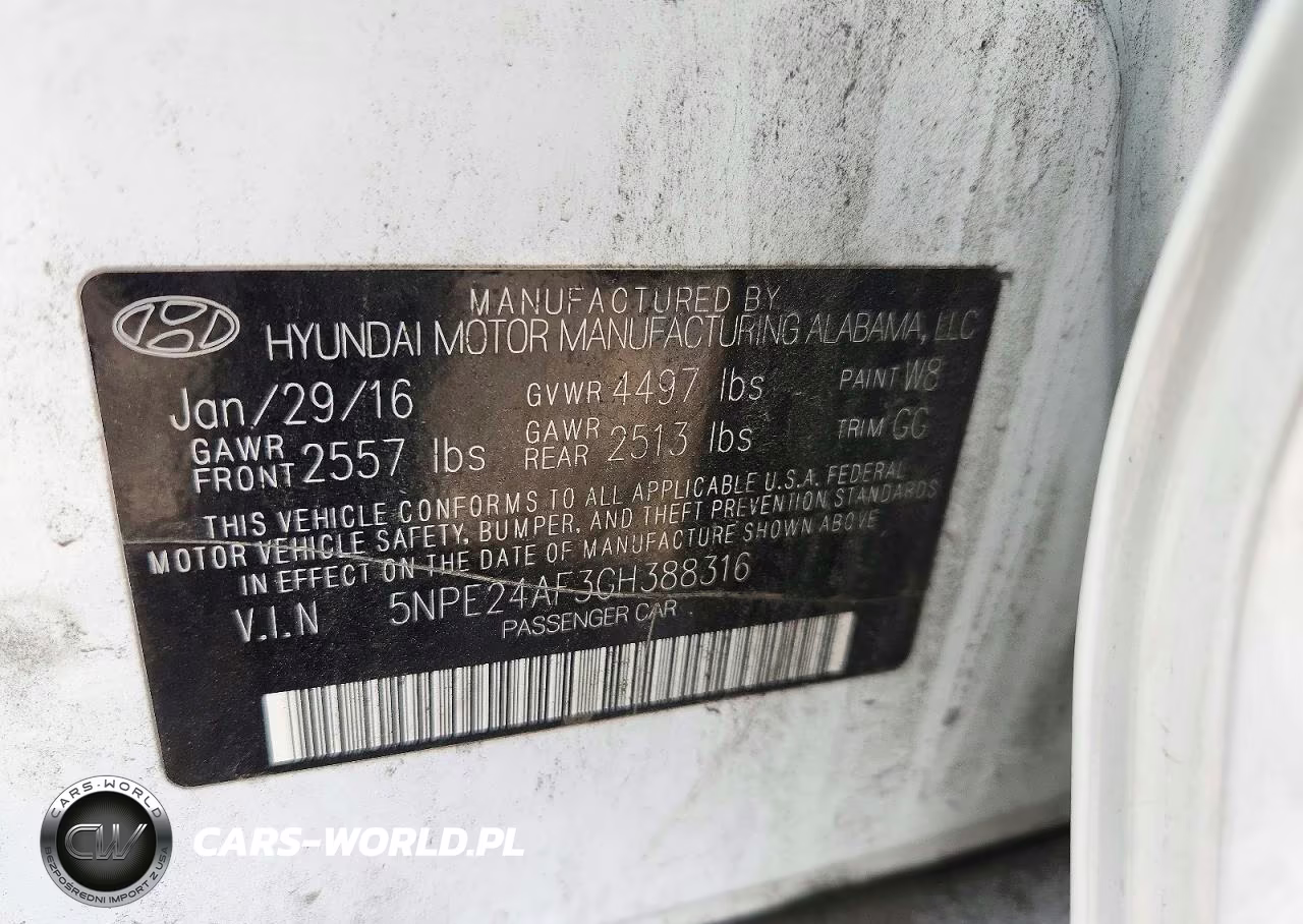 2016 Hyundai Sonata Se VIN:5NPE24AF3GH388316 - 12