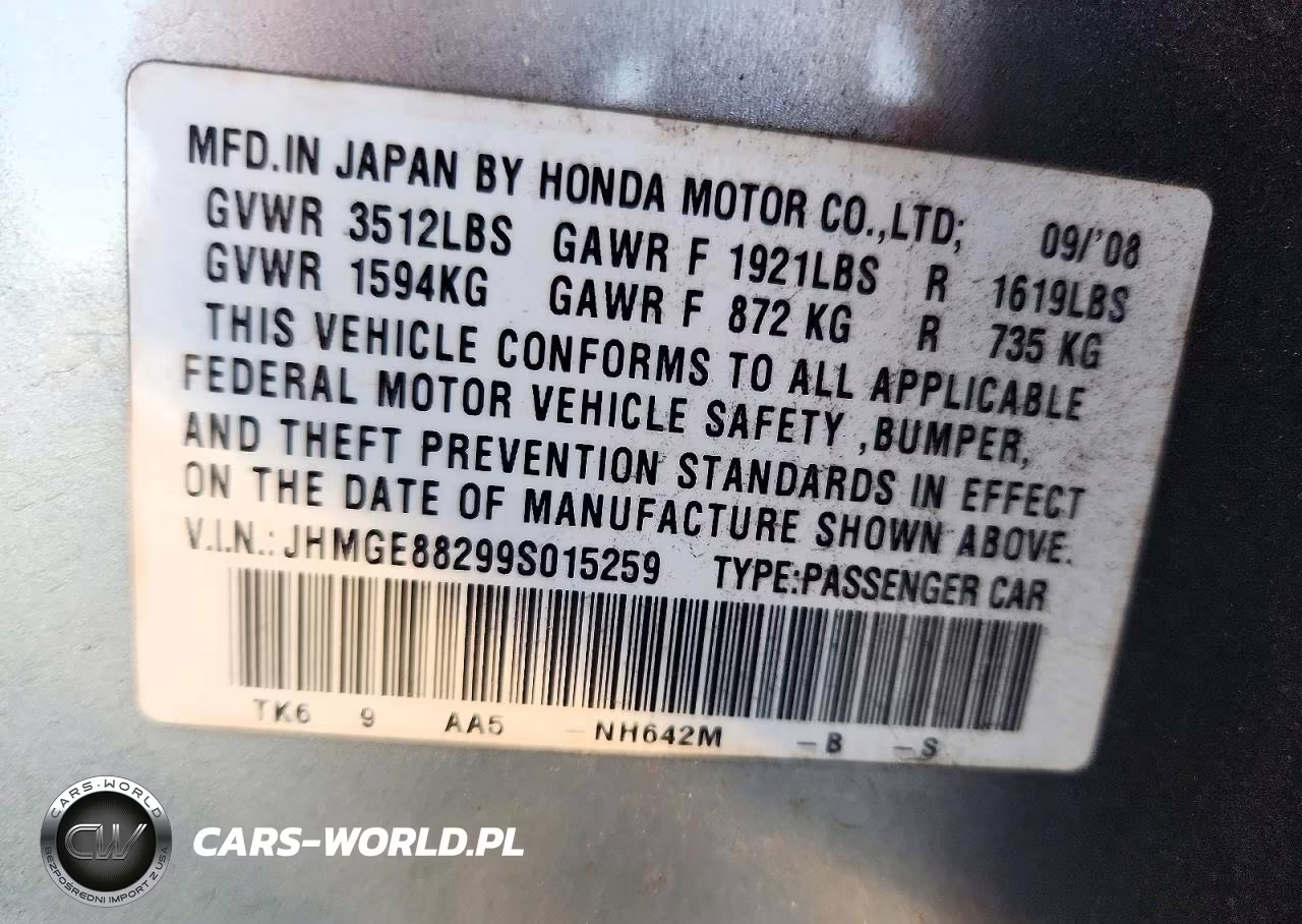 2009 Honda Fit VIN:JHMGE88299S015259 - 12