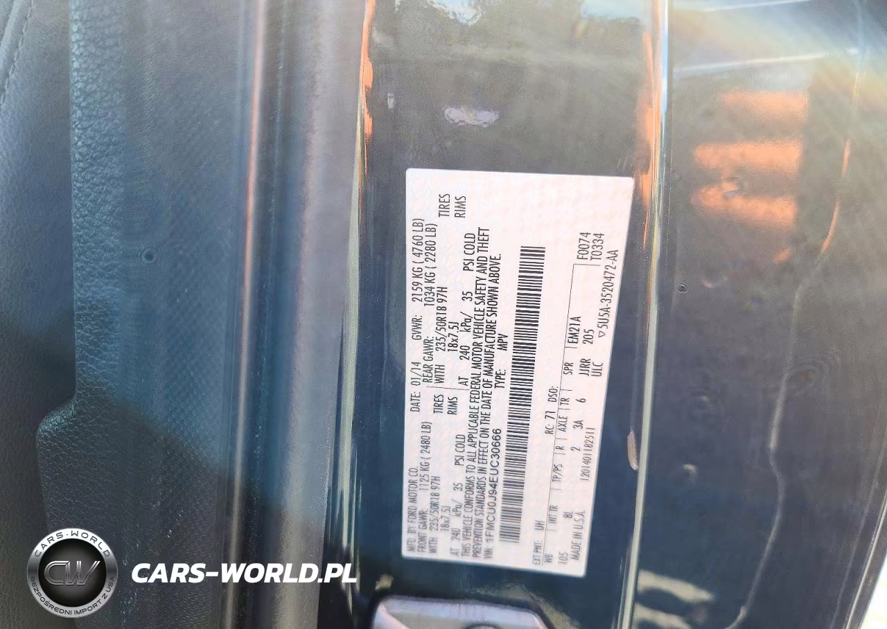 2014 Ford Escape Titanium VIN:1FMCU0J94EUC30666 - 14