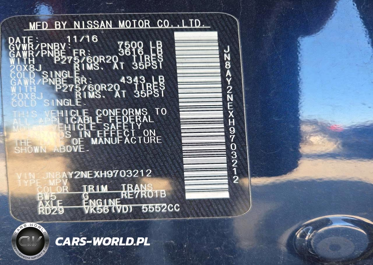 2017 Nissan Armada Platinum VIN:JN8AY2NEXH9703212 - 13