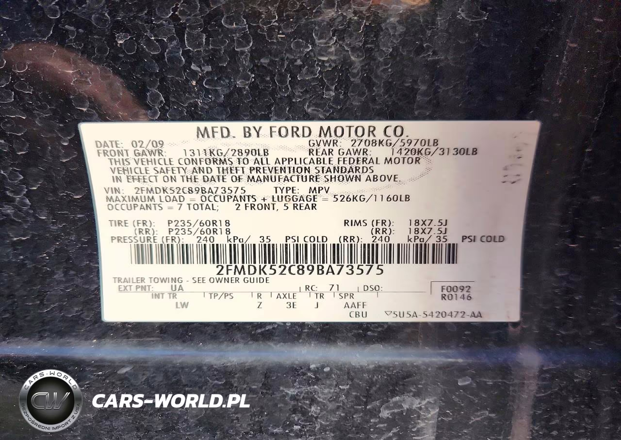2009 Ford Flex Sel VIN:2FMDK52C89BA73575 - 13