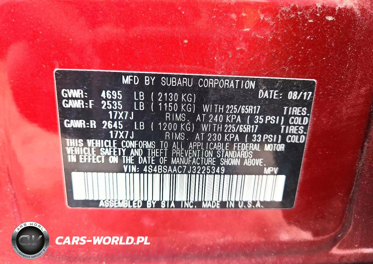 2018 Subaru Outback 2.5I VIN:4S4BSAAC7J3225349 - 12