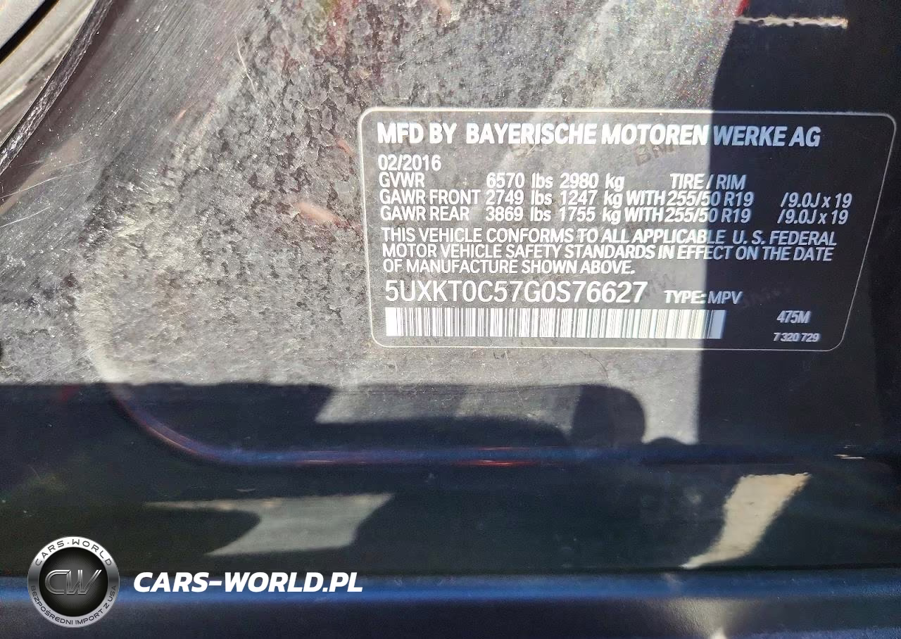 2016 BMW X5 Xdr40E VIN:5UXKT0C57G0S76627 - 13
