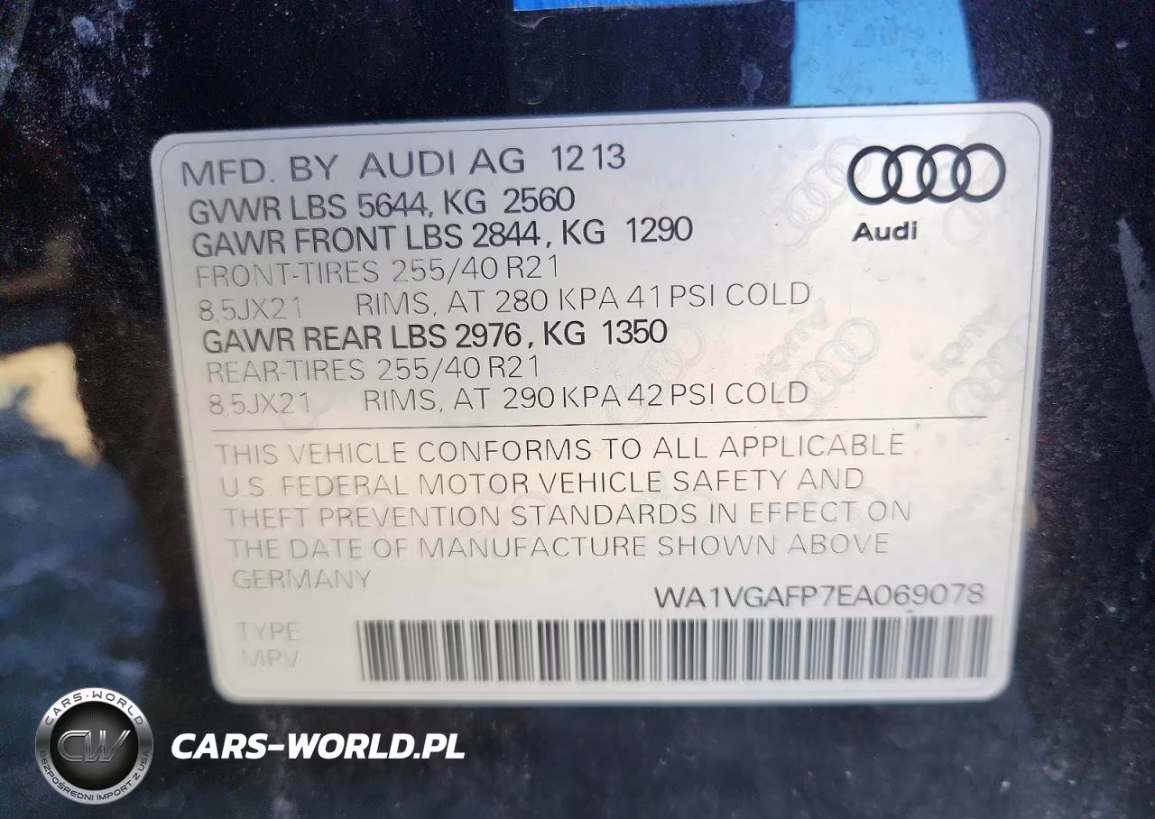 2014 Audi Sq5 Prestige VIN:WA1VGAFP7EA069078 - 13
