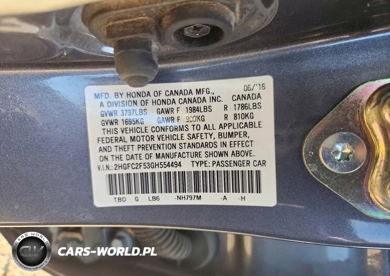 2016 Honda Civic Lx VIN:2HGFC2F53GH554494 - 12