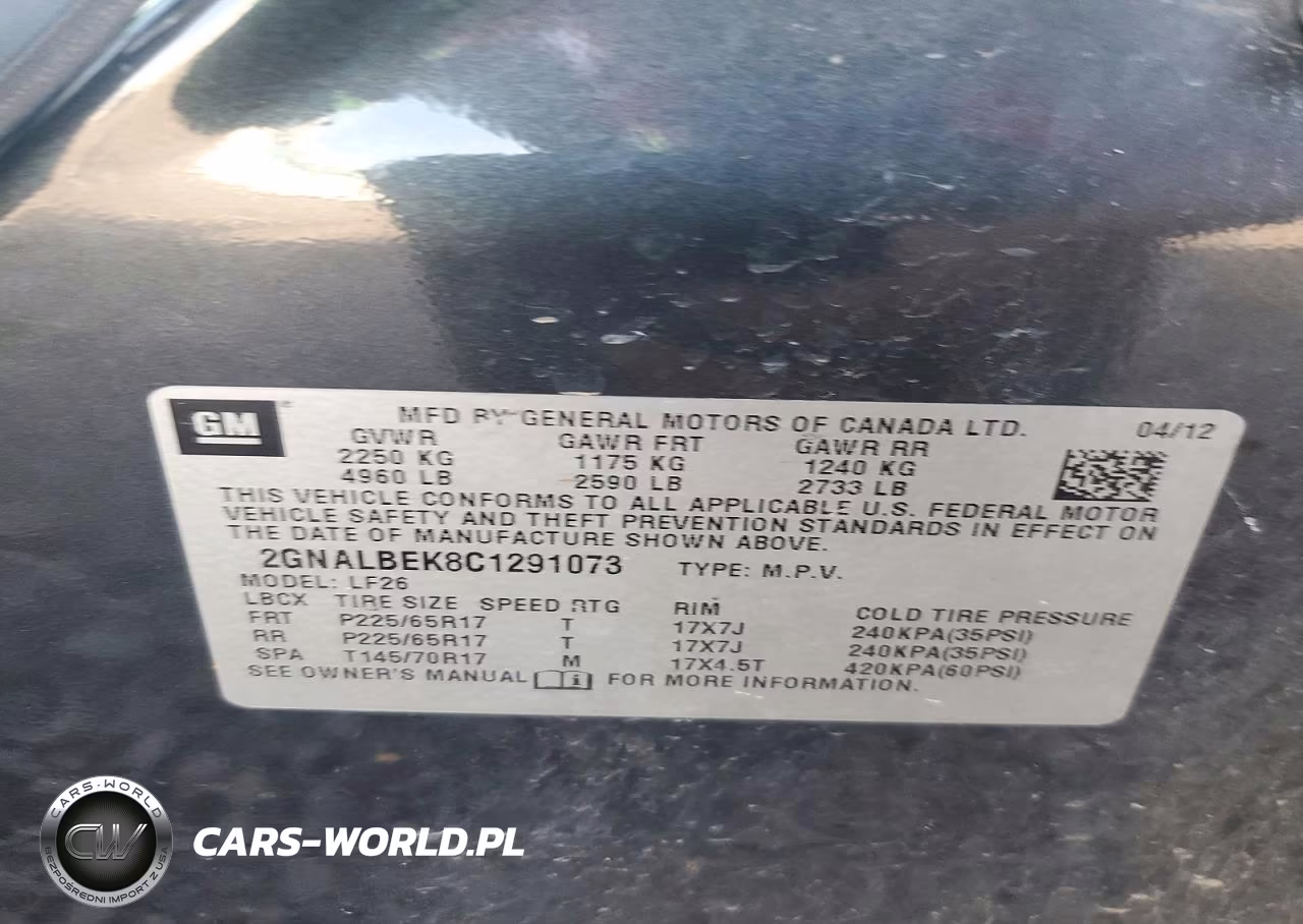 2012 Chevrolet Equinox Ls VIN:2GNALBEK8C1291073 - 13