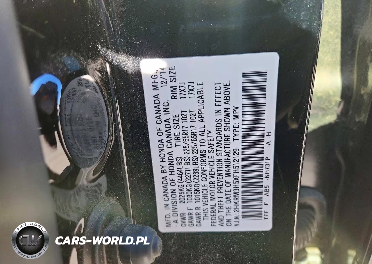 2015 Honda Cr-V Ex VIN:2HKRM3H5XFH512129 - 14