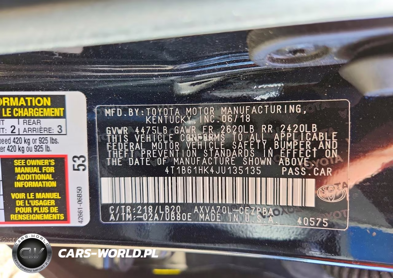 2018 Toyota Camry Xse VIN:4T1B61HK4JU135135 - 12