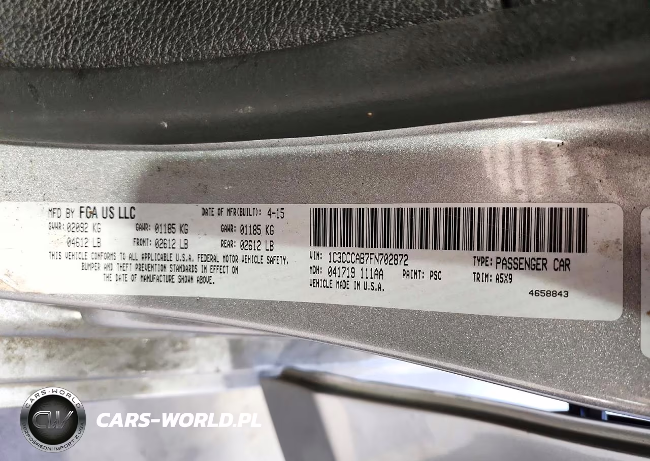 2015 Chrysler 200 Limited VIN:1C3CCCAB7FN702872 - 12