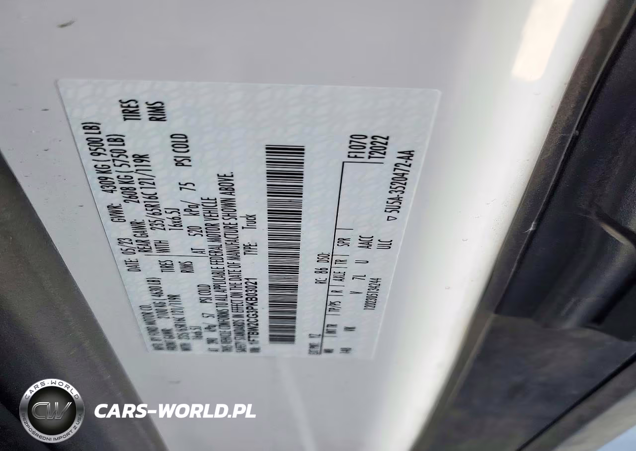 2023 Ford Transit T-350 VIN:1FTBW2CG3PKB03021 - 14